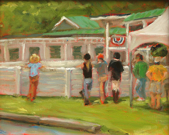 Oil Painting of Blowing Rock Horse Show