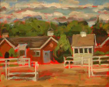 barns at devon horse oil painting barns at devon horse oil painting