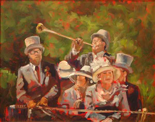 Devon Horse show Oil painting of Park Drag Devon Horse show Oil painting of Park Drag