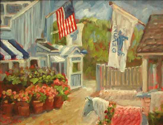 Devon Horse Show Oil painting of Entrance Devon Horse Show Oil painting of Entrance