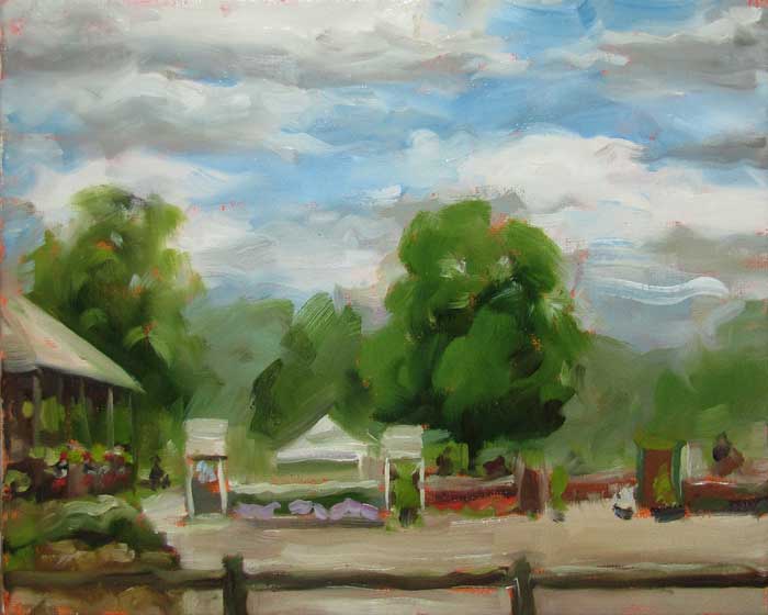 Deep Run Horse Show Oil Painting