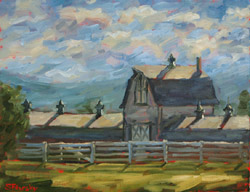 Old Barn Warrenton VA oil painting