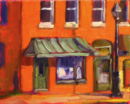 Oil Painting The Cafe